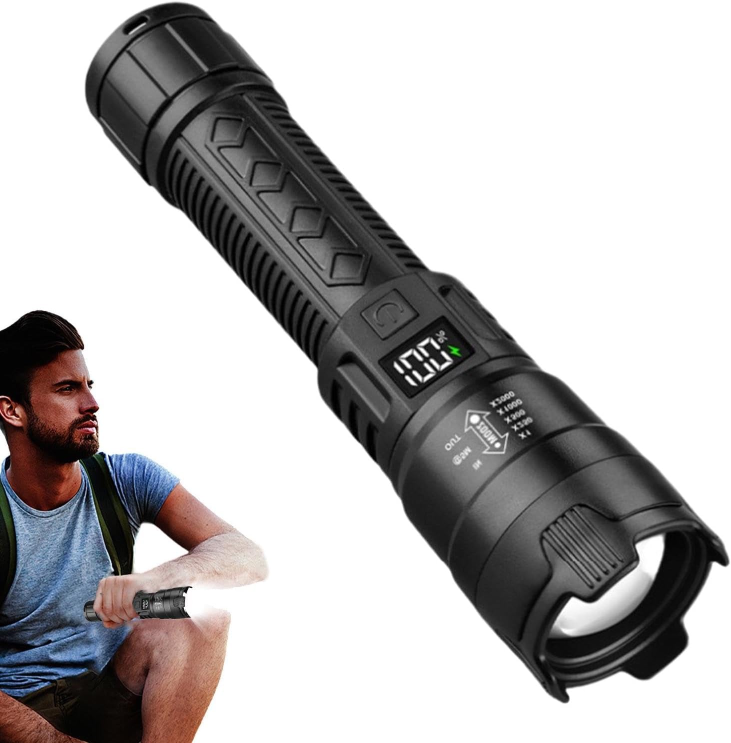 Outdoor Power Usb - Tactical LED Flashlight 2000LM USB Rechargeable
