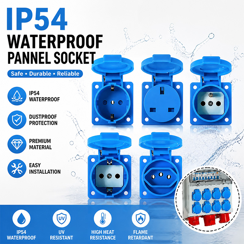 Outdoor Power Module - IP54 16A Waterproof Industrial Panel Socket