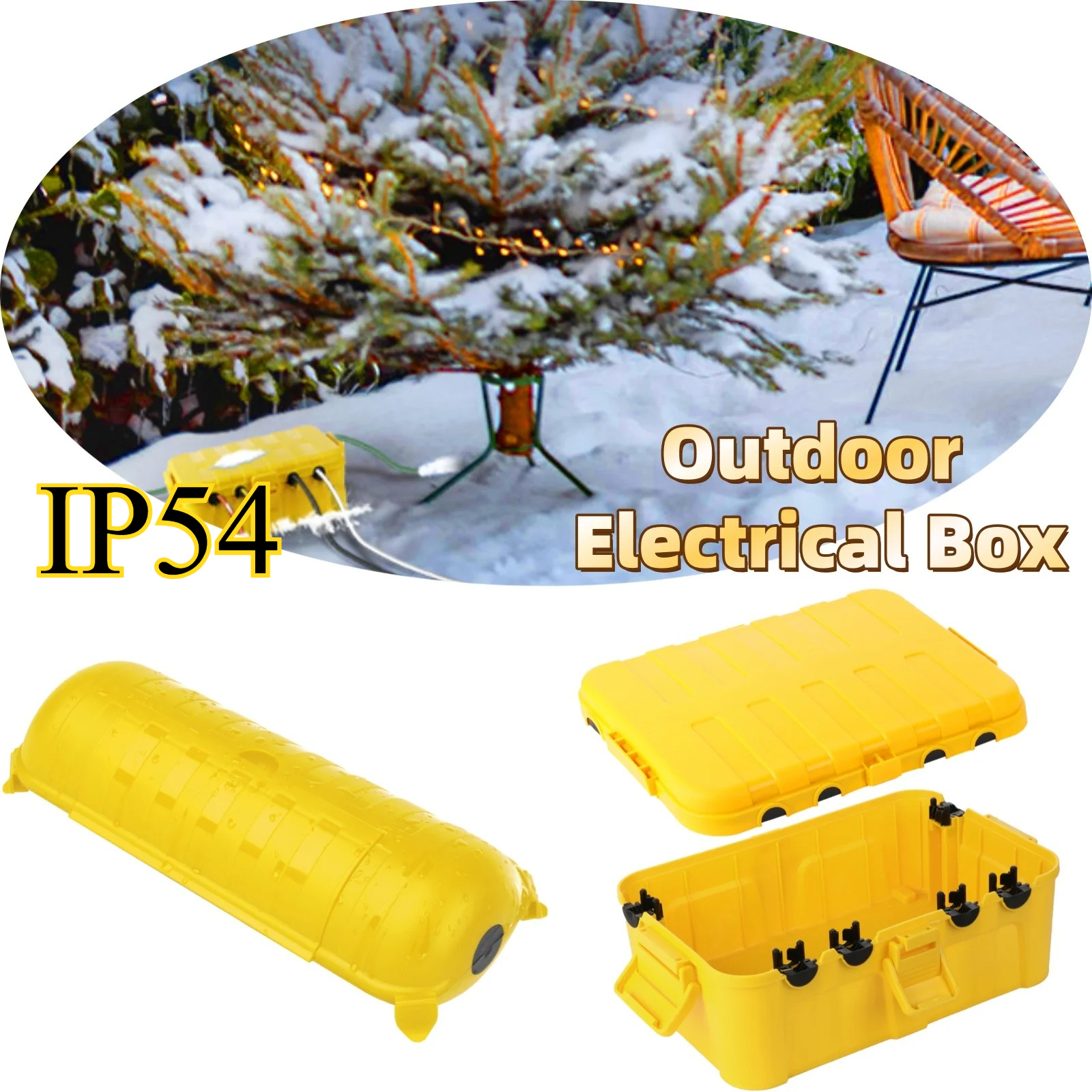 Outdoor Power Cable Junction Box - Outdoor Electrical Box Large 32x22x13cm&Small 29x11x7.5cm