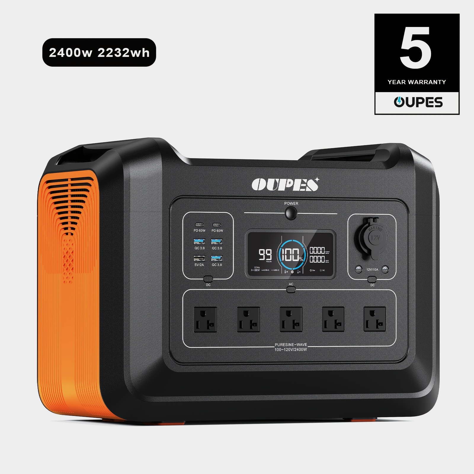 Outdoor Power Usb - Portable Power Station 2400W Peak /