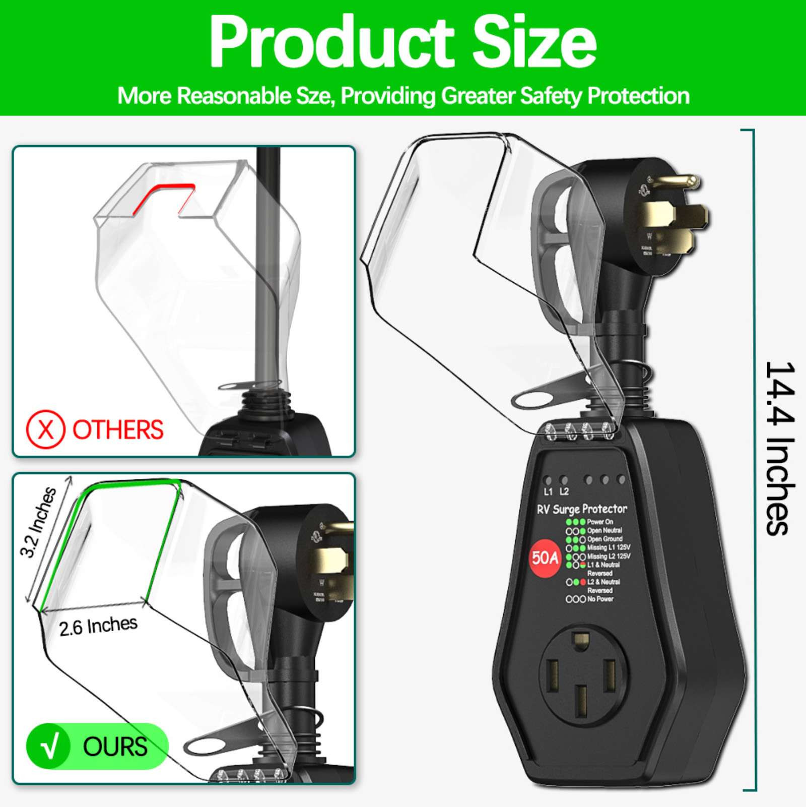 RV Surge Protector 50 Amp Powe - Outdoor Power Plug review and price