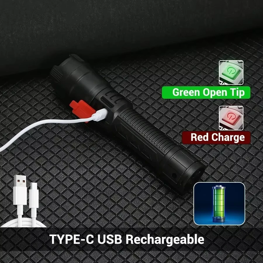 Tactical LED Flashlight 2000LM - Outdoor Power Usb review and price