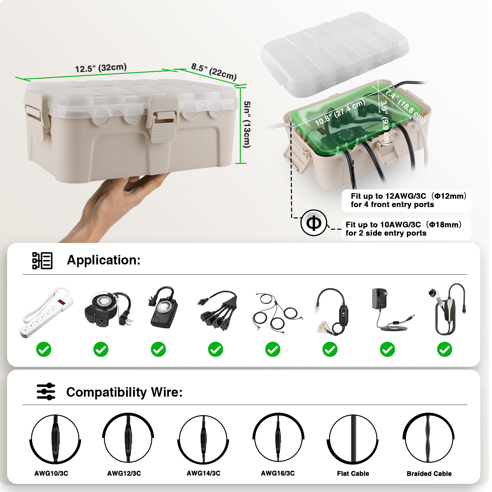 Weatherproof Extension Cord Co - Outdoor Power Socket Cover review and price