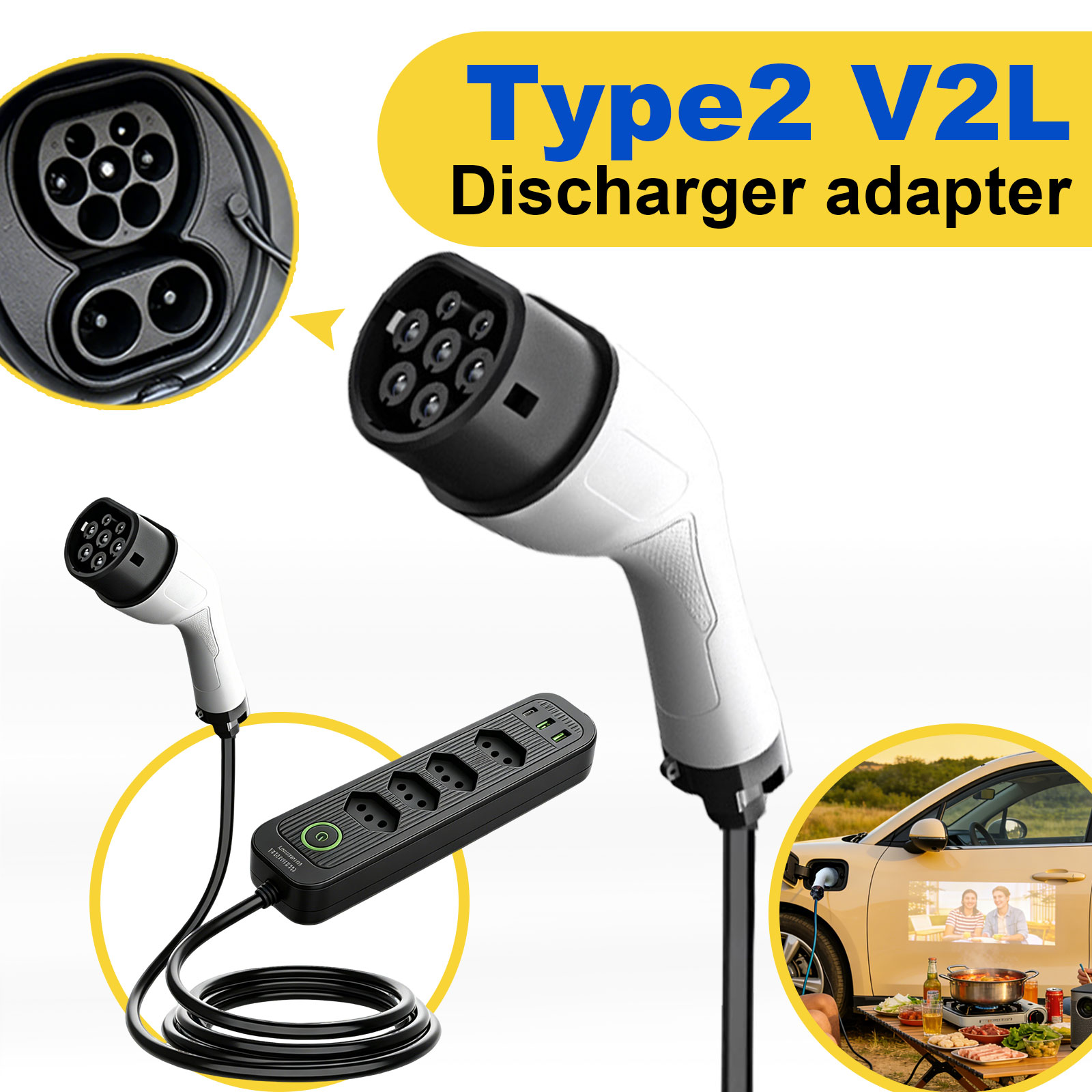 Type2 V2L Discharge Adapter 16 - Outdoor Power Module review and price