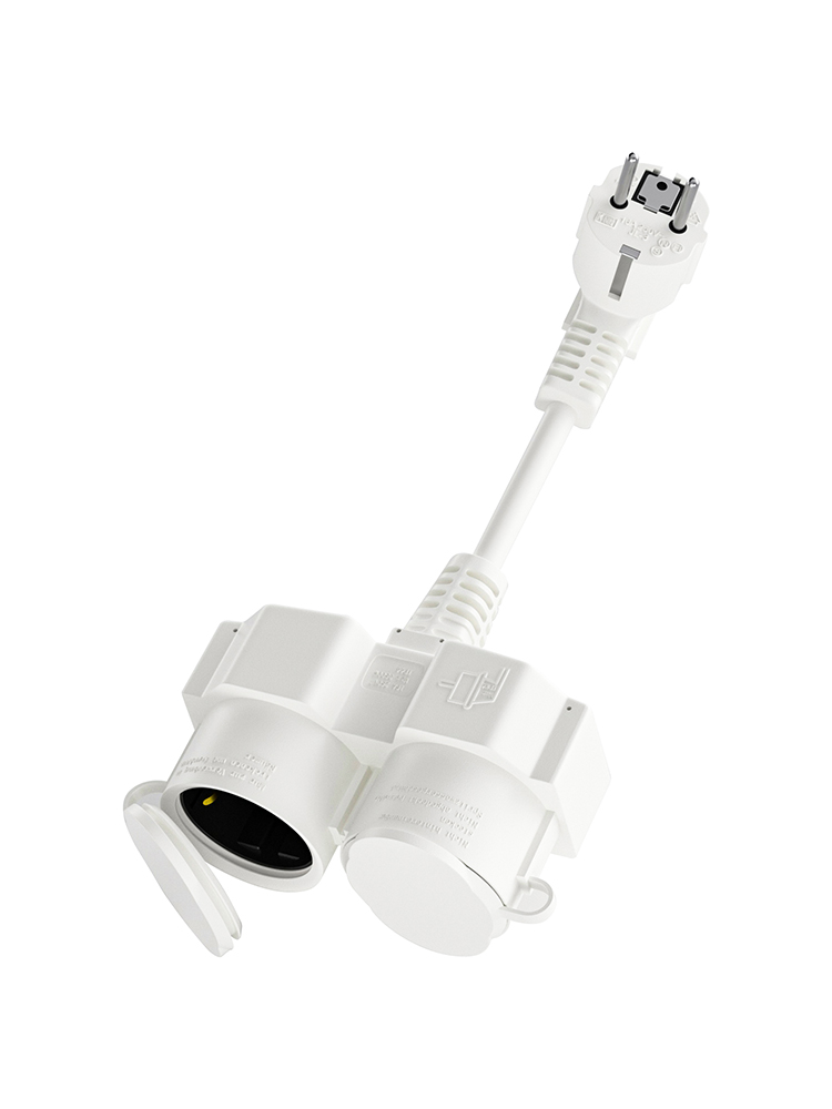 EU Extension Cable with 2 Schu - Outdoor Power Socket Cover review and price