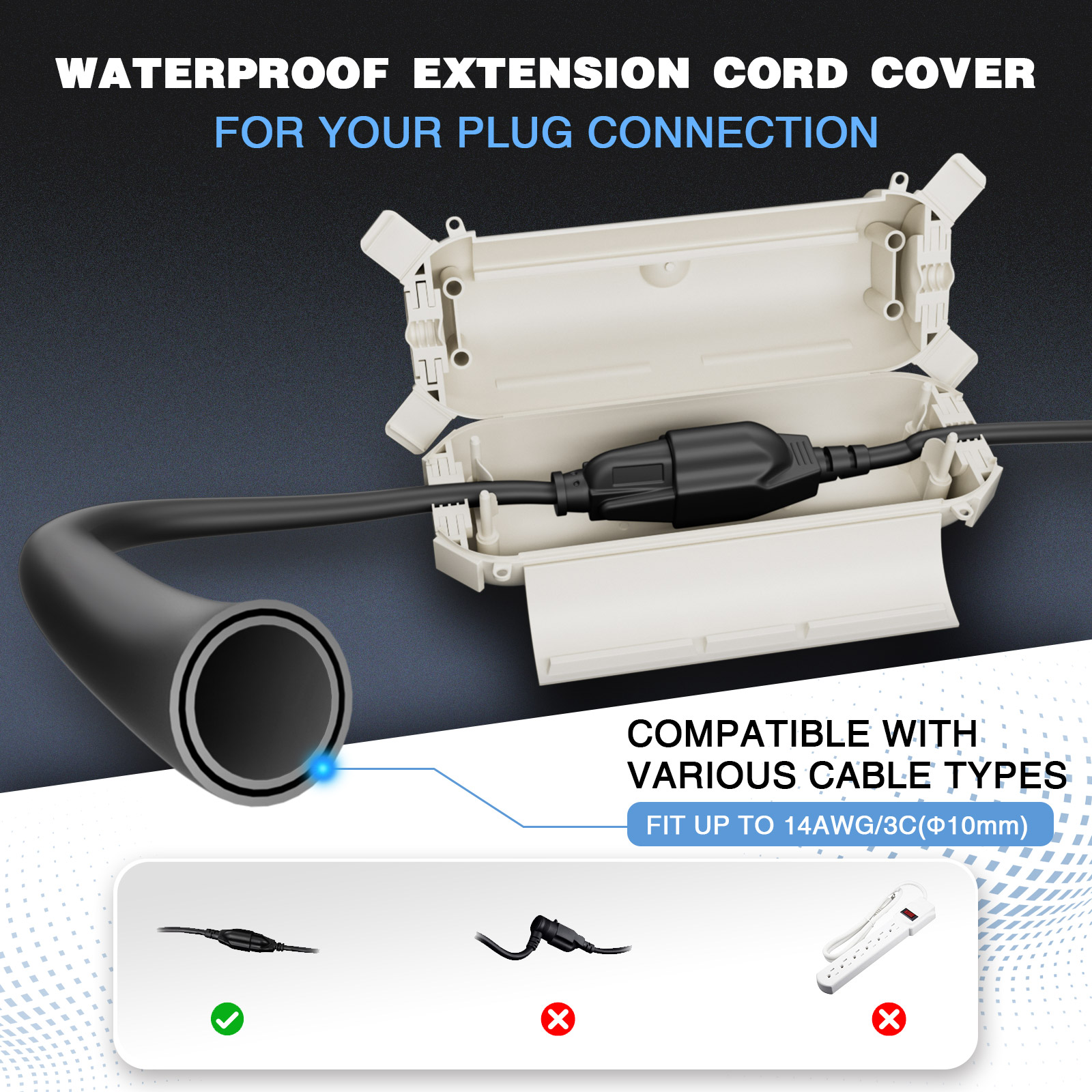 2 Pack Waterproof Outdoor Conn - Outdoor Power Plug review and price