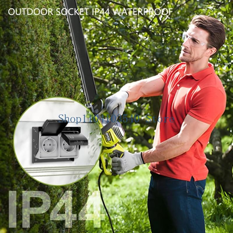 02DC 2 Gang Waterproof Outlet  - Outdoor Power Socket Cover review and price