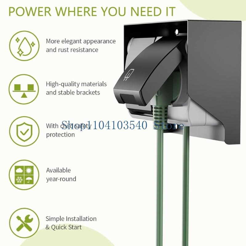 02DC 2 Gang Waterproof Outlet  - Outdoor Power Socket Cover review and price