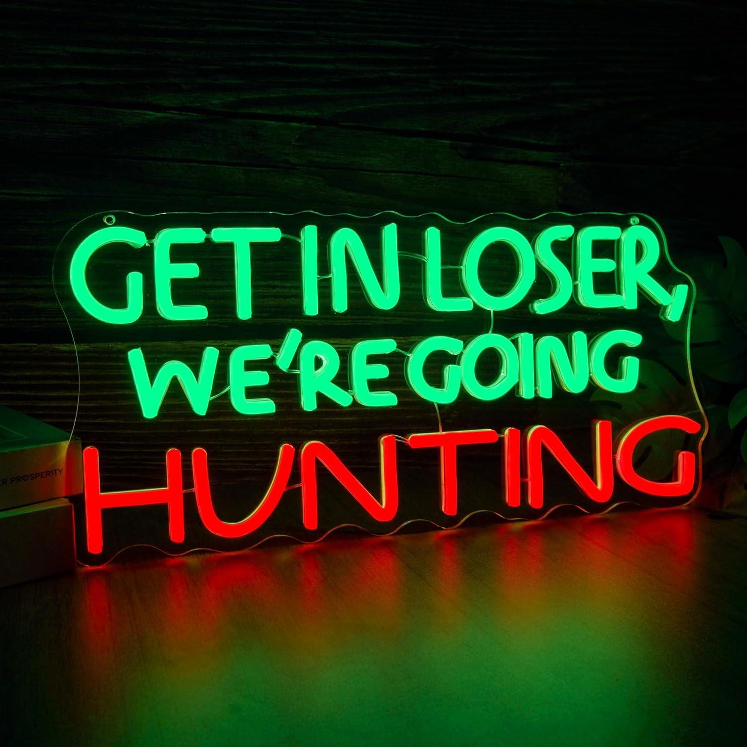 Funny Hunting Neon Sign LED Li - Outdoor Power Usb review and price