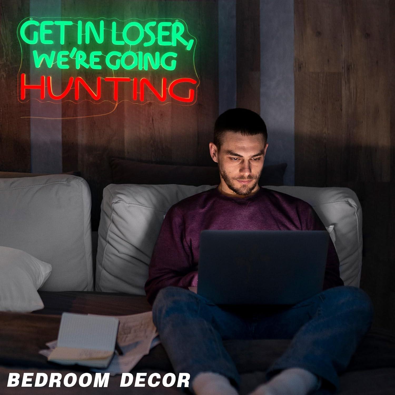 Funny Hunting Neon Sign LED Li - Outdoor Power Usb review and price