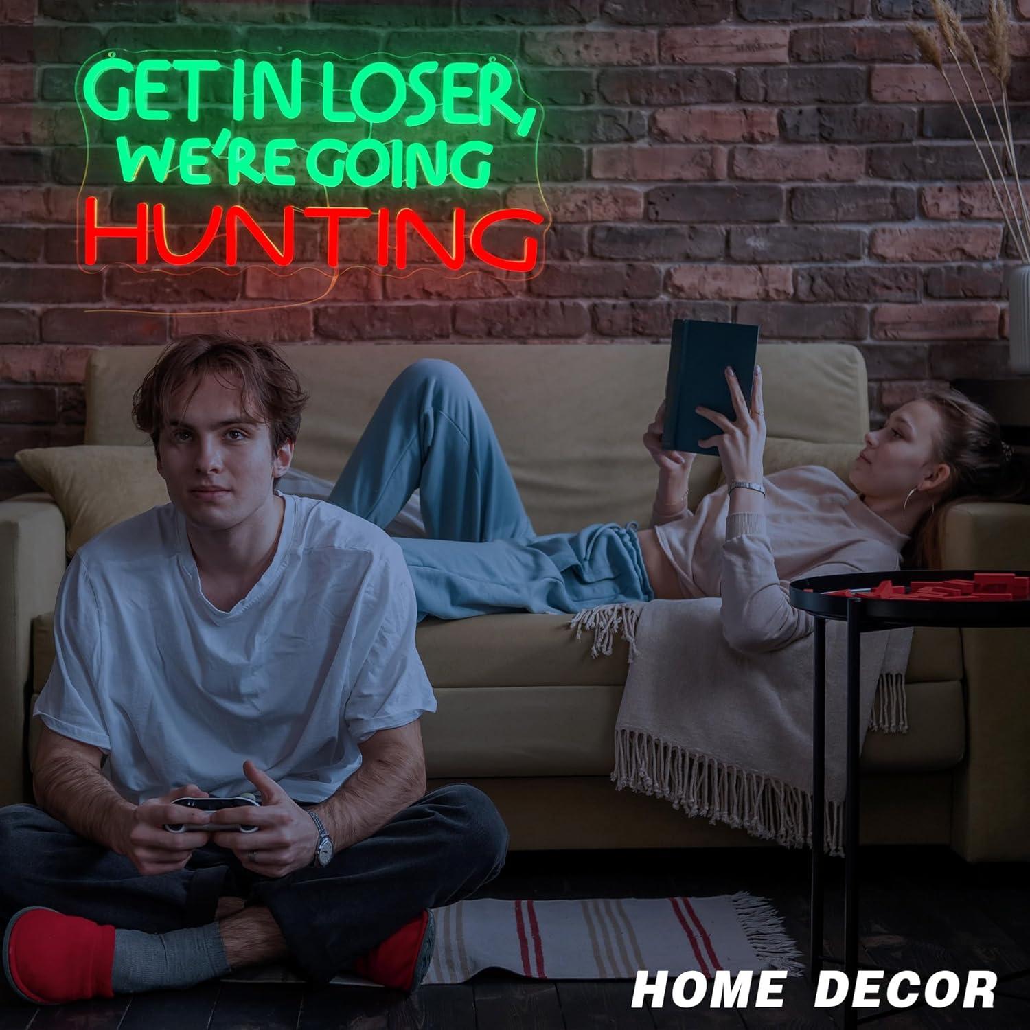 Funny Hunting Neon Sign LED Li - Outdoor Power Usb review and price