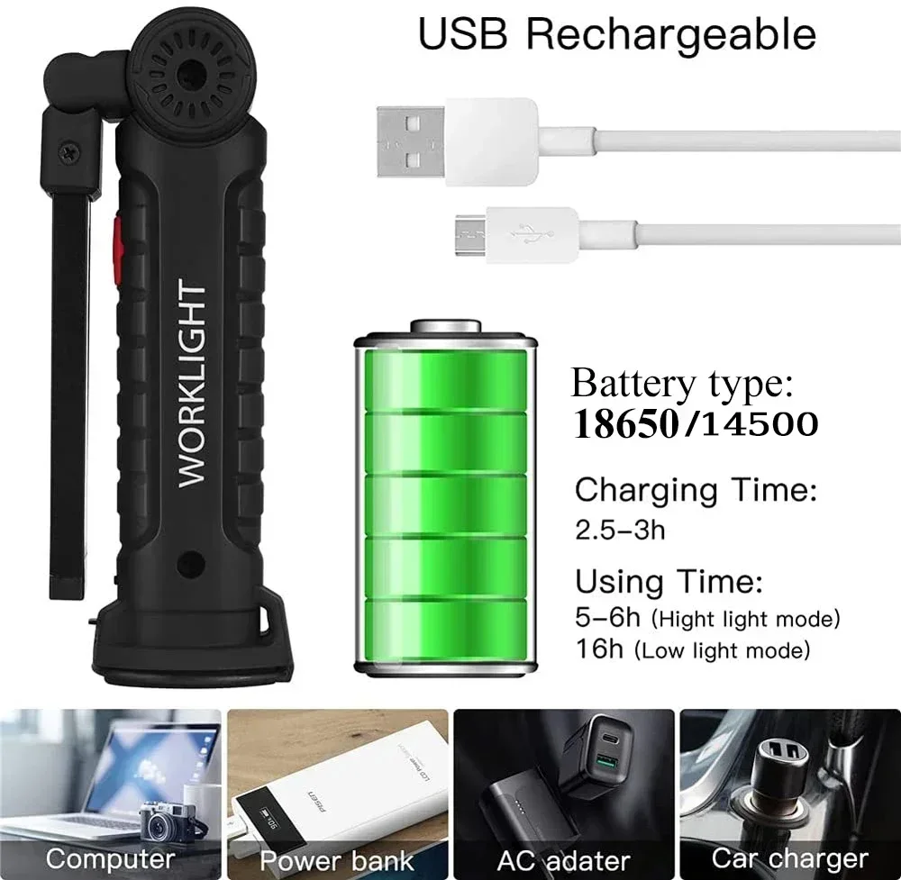 LED COB Flashlight USB Recharg - Outdoor Power Usb review and price