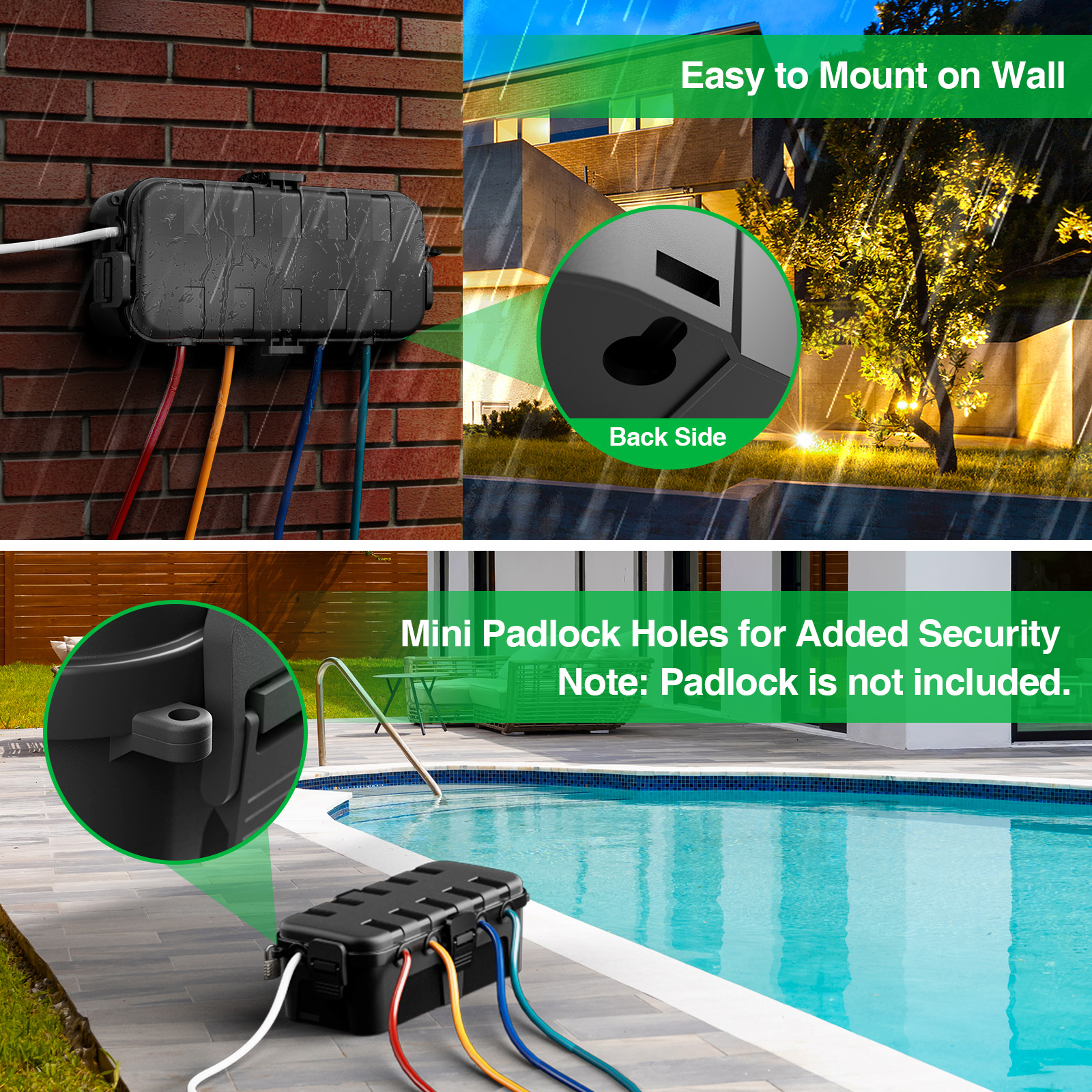 Medium Outdoor Electrical Box, - Outdoor Power Socket Cover review and price